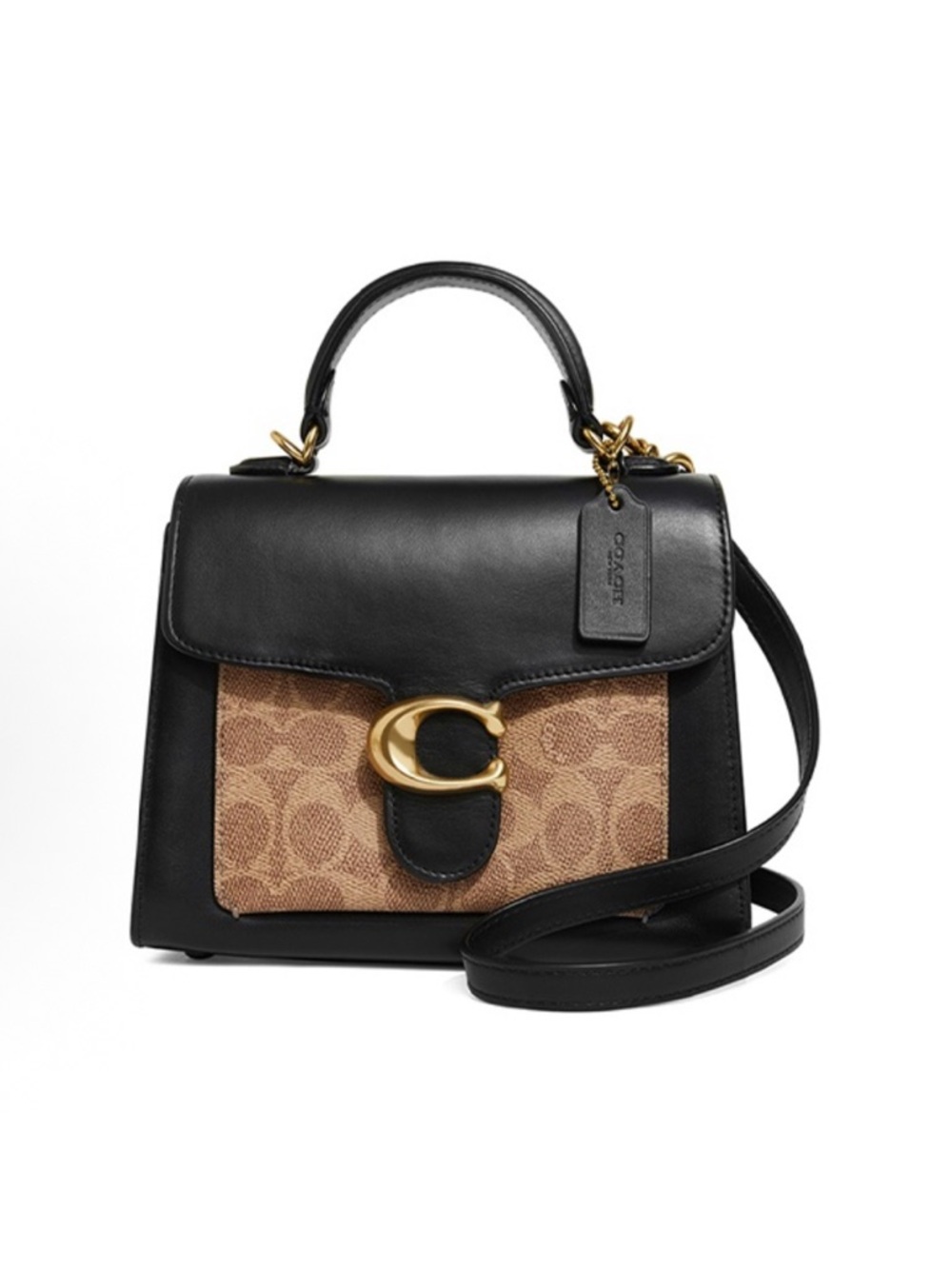 Coach Tabby Crossbody Top Handle 20 In Signature Canvas 870